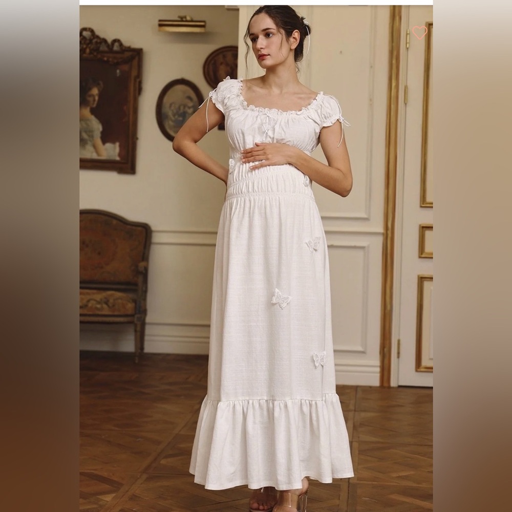Nothing Fits But Butterfly Appliqué Dress